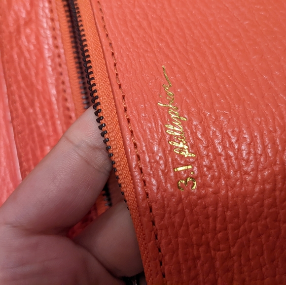 PHILLIP LIM 3.1 Textured Calfskin Large Pashli Satchel Coral - Picture 11 of 16